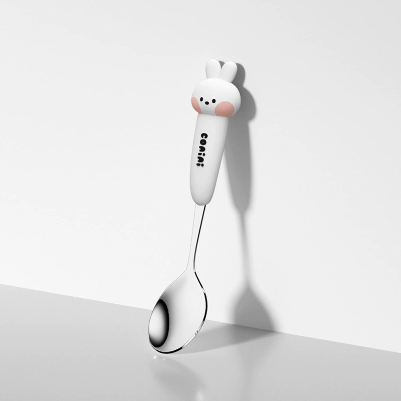 Ручной набор столовых приборов (Line Friends) ложка и палочки, нержавеющая сталь AISI 304, милый дизайн для детей