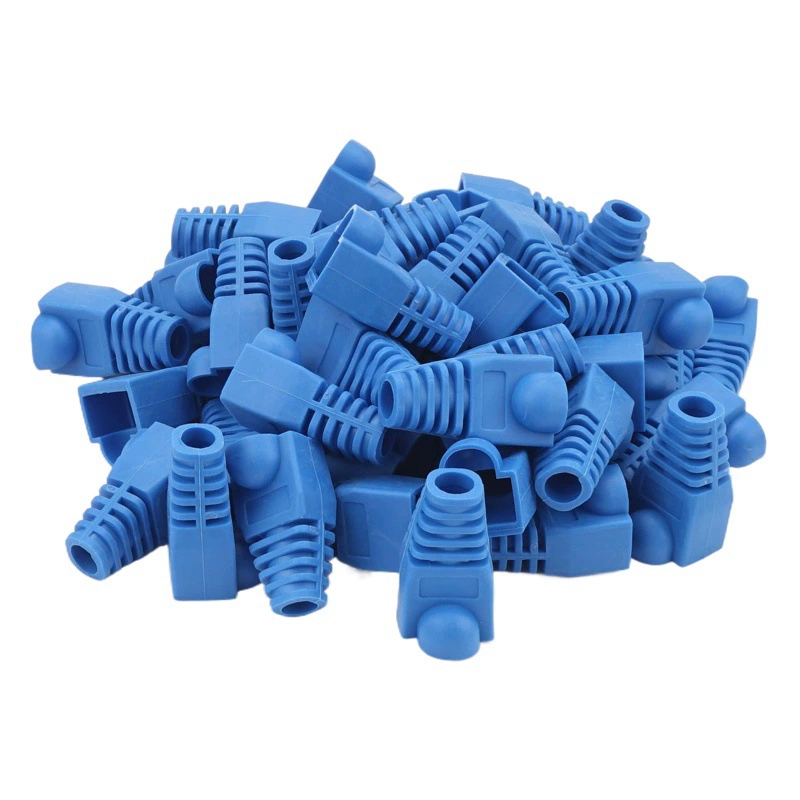 RJ45 Хрустальная головка 6,5 ПВХ цветная хрустальная головка Хрустальная головка задняя крышка Хрустальная головка Защитная крышка Хрустальная головка