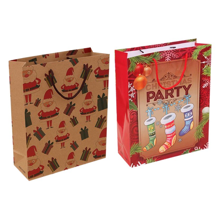 Bolsa de regalo de Navidad bolsa de regalo Bolso de Navidad Bolsa de papel Kraft Bolsa de embalaje de Navidad Bolsa de ropa de Navidad