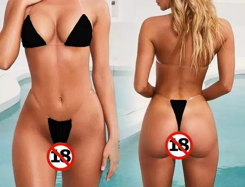Sexy beach swimwear, invisible multicoloured straps, direct factory sales