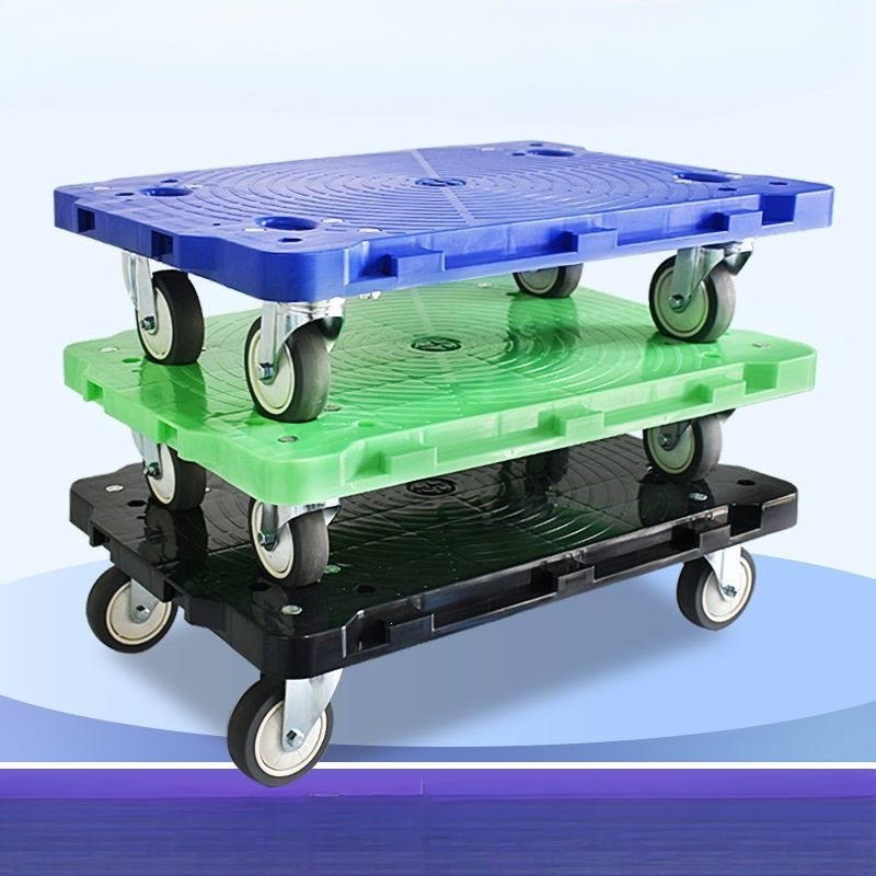 Turtle cart, small cart, transporter, low-noise flatbed handcart, household mobile base, stainless steel universal wheel trailer