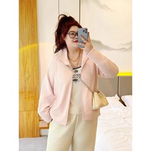 80-300斤大码女装春秋薄款休闲百搭卫衣外套加大胖mm春装薄款外衣