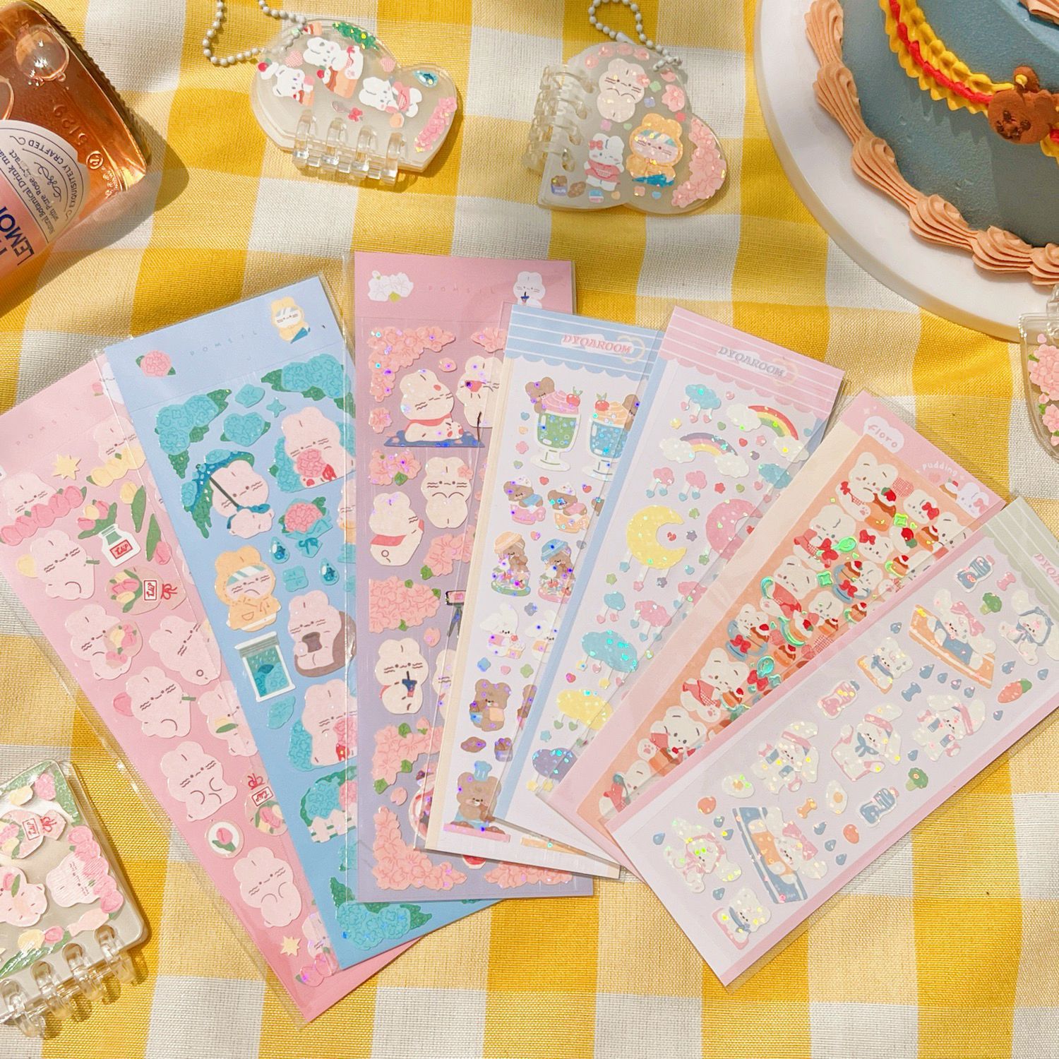 Cute Cartoon Image Small Pattern Journal Notebook Decoration Stickers display picture 1