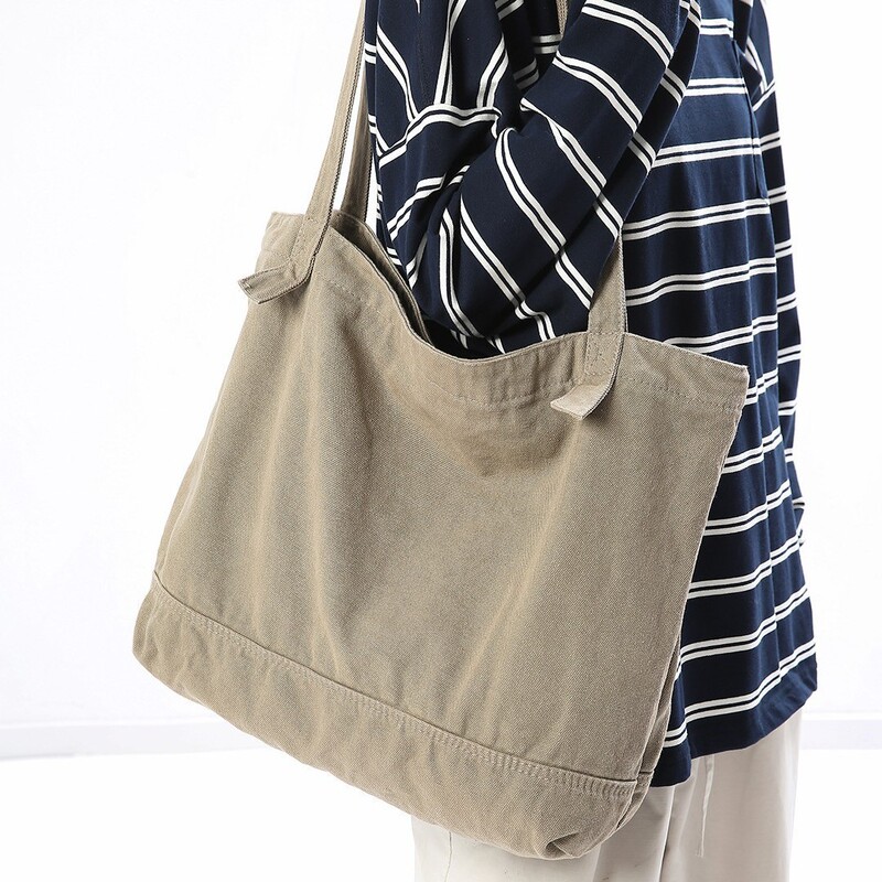 Canvas Bag Women's 2026 New Style Korean Fashion Casual Work Clothing Shoulder Bag Large Capacity Tote Bag