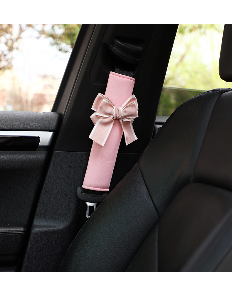 Car Seat Belt Shoulder Pads Air Layer Ice Silk Summer Car Shoulder Strap Cover Anti-Friction DIY Comfortable and Breathable