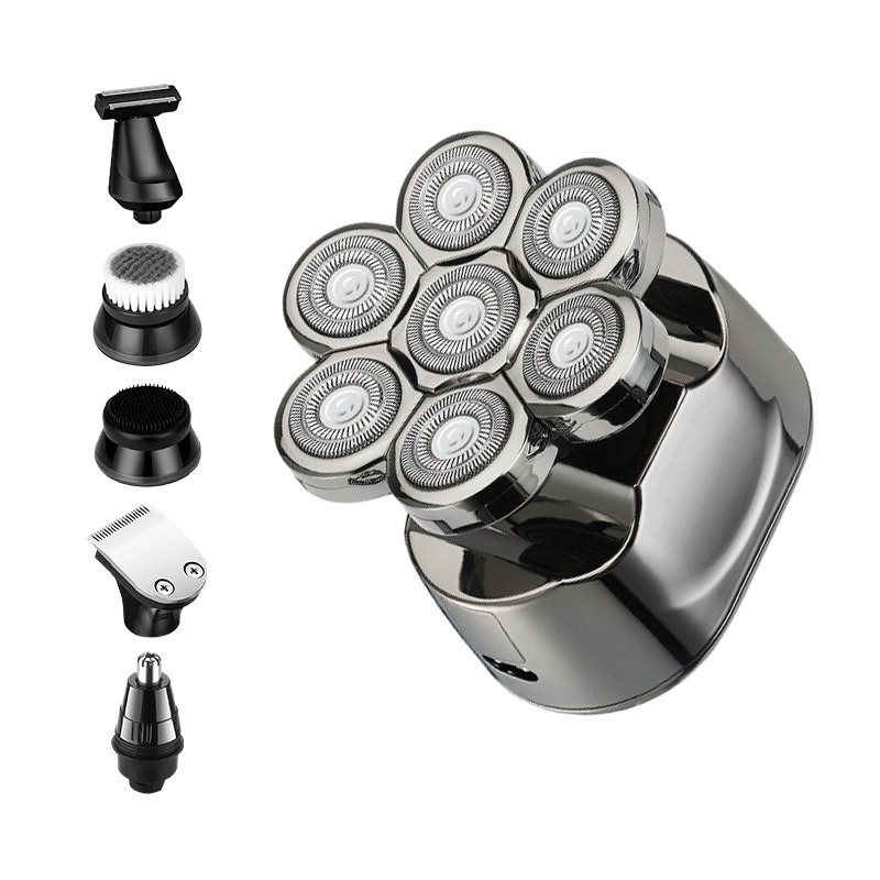 Cabeza calva transfronteriza artefacto afeitado cabeza auto-raspado máquina especial cabeza de ocho cuchillos cuerpo completo lavado máquina de afeitar eléctrica Fabricante Mayorista