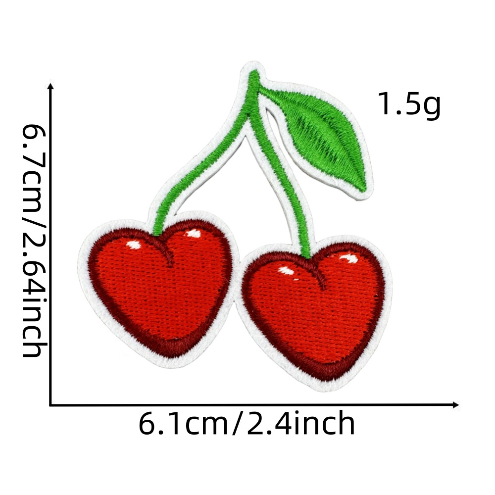 3g Weight Clothing Sticker Patches Classification 1 Piece, 1 Set Quantity Nonwoven, Polyester Material Letter, Cherry Pattern Cute Style 1 Piece 1 Set Cute Letter Cherry Nonwoven Polyester Clothing Sticker Patches 1