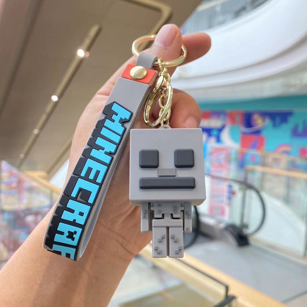 Transfronterizo mi mundo 3D caja de arena juego llavero Minecraft pareja llavero muñeca máquina pequeño regalo