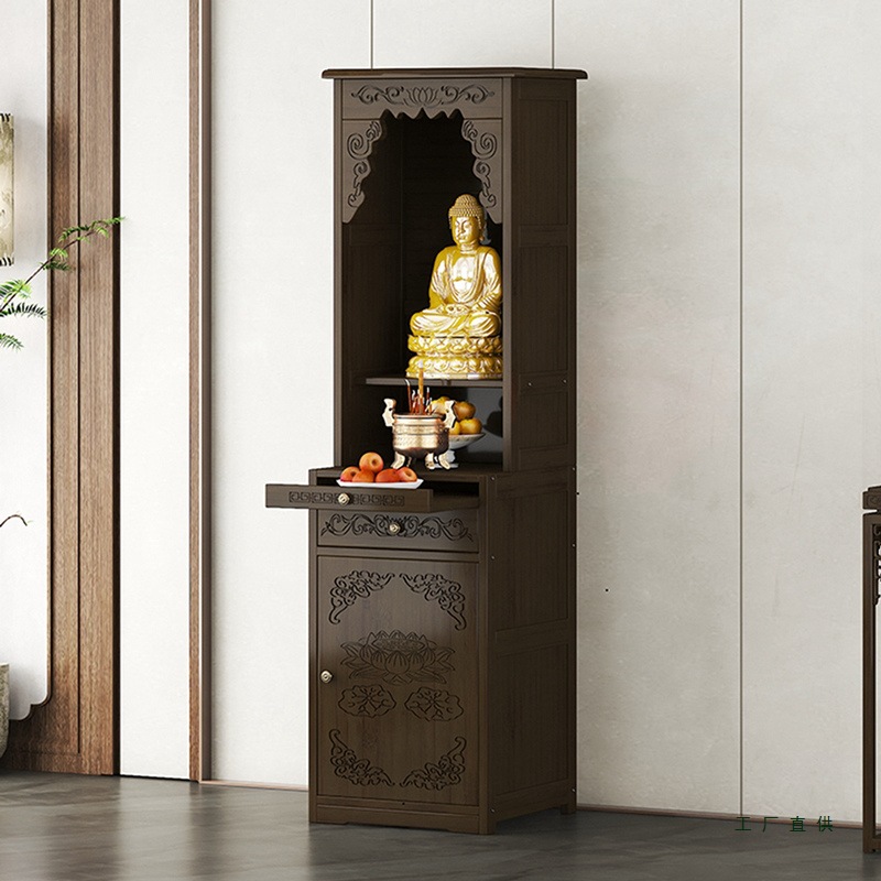 New Chinese-Style Standing Cabinet for Home Use, Shrine Cabinet for Buddha, Household Altar, God of Wealth Cabinet, Family Offering Table, Worship Table, Cabinet