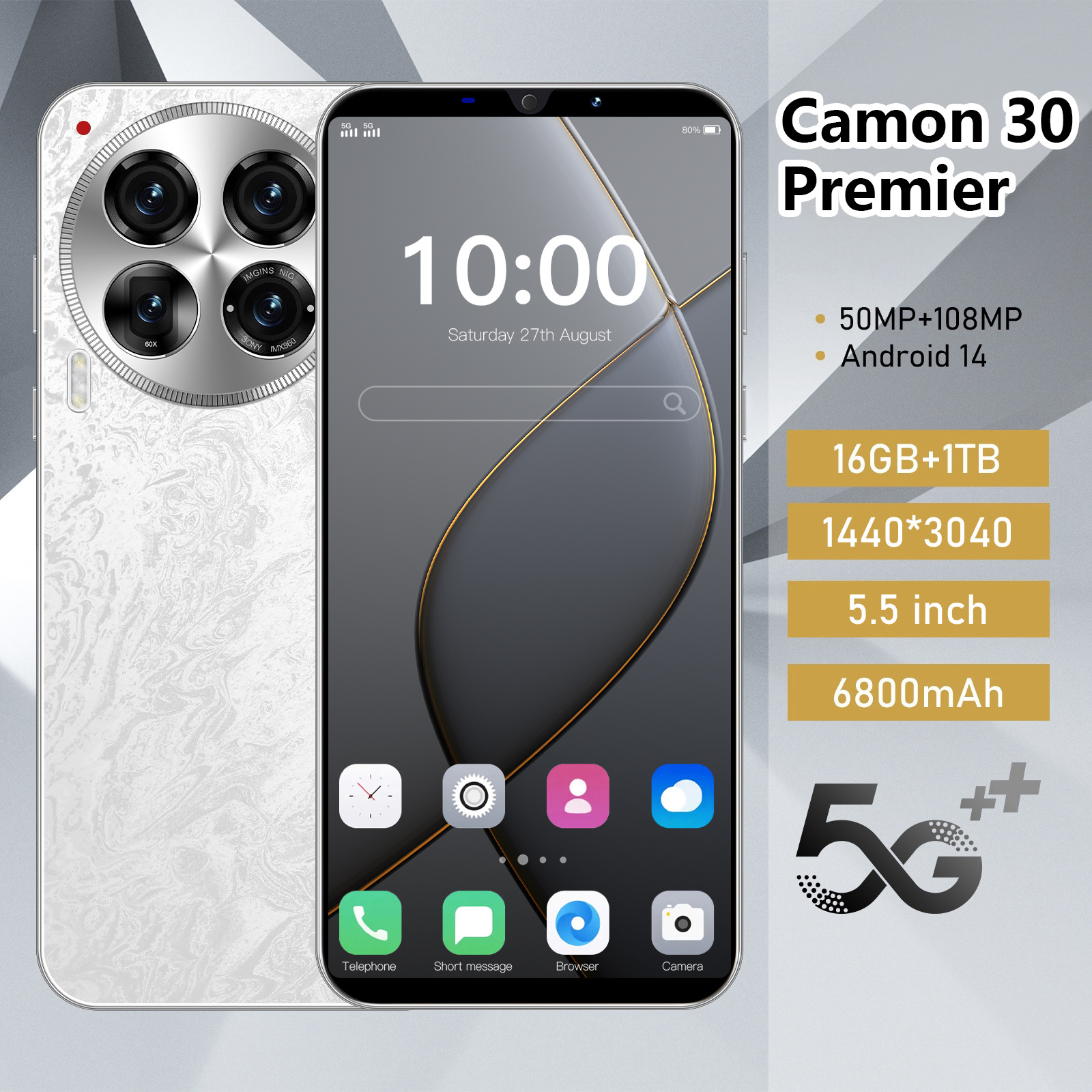 Camon 30 Premier跨境5.5寸1+16G智能手机安卓外贸低价手机厂家
