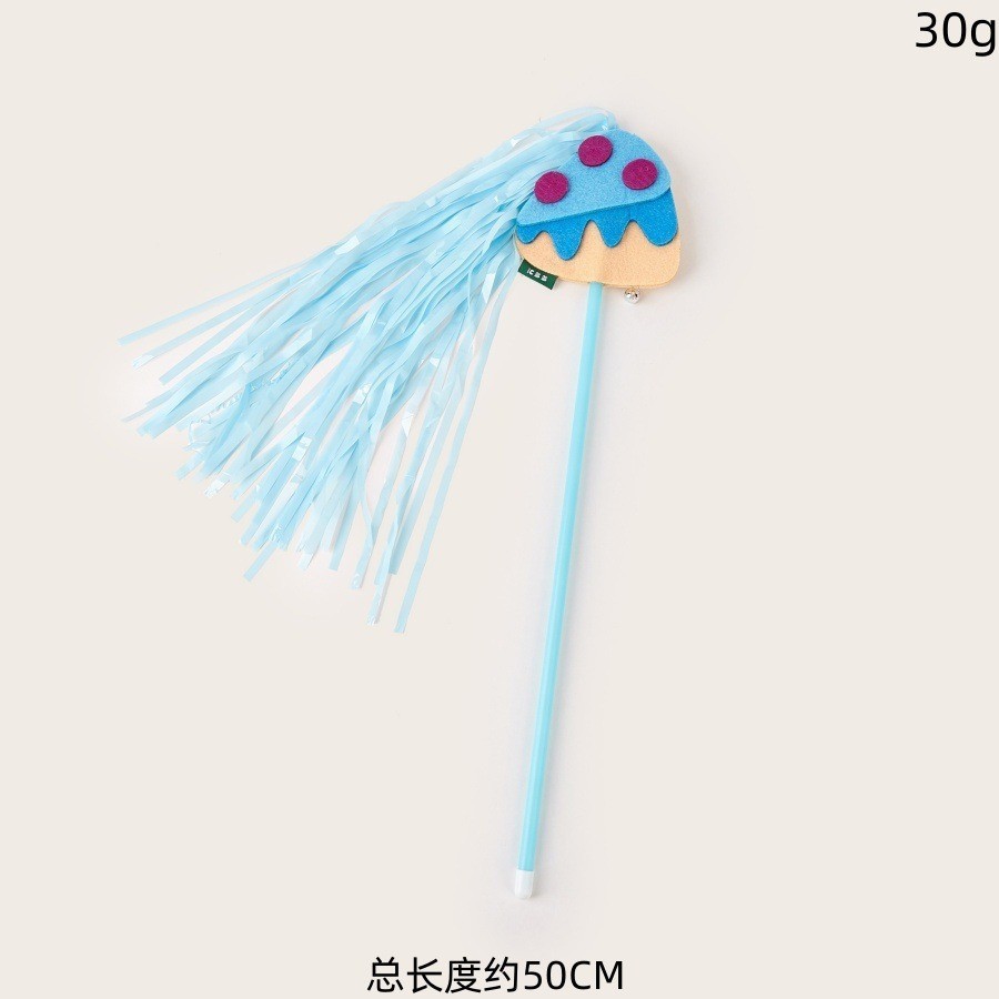 재미있는 아이스크림 고양이 놀리는 스틱