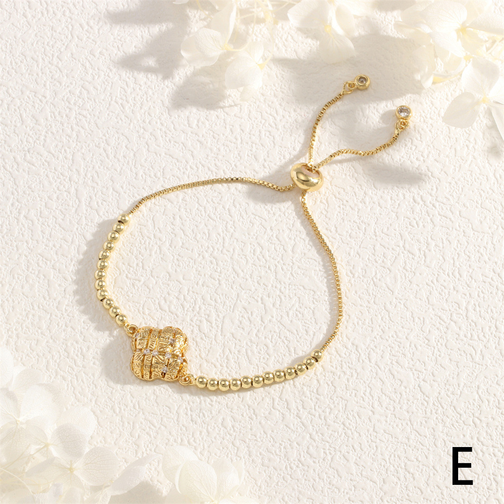 10g Weight Copper Pendant Material Zircon Inlay Material Bracelets Classification Copper Chain Material Daily Occasion Copper Material Sun, Moon, Heart Shape Pattern Women's Gender Beaded, Star Design Simple Style Style Copper Simple Style Beaded Star Sun Moon Heart Shape Zircon Bracelets 10