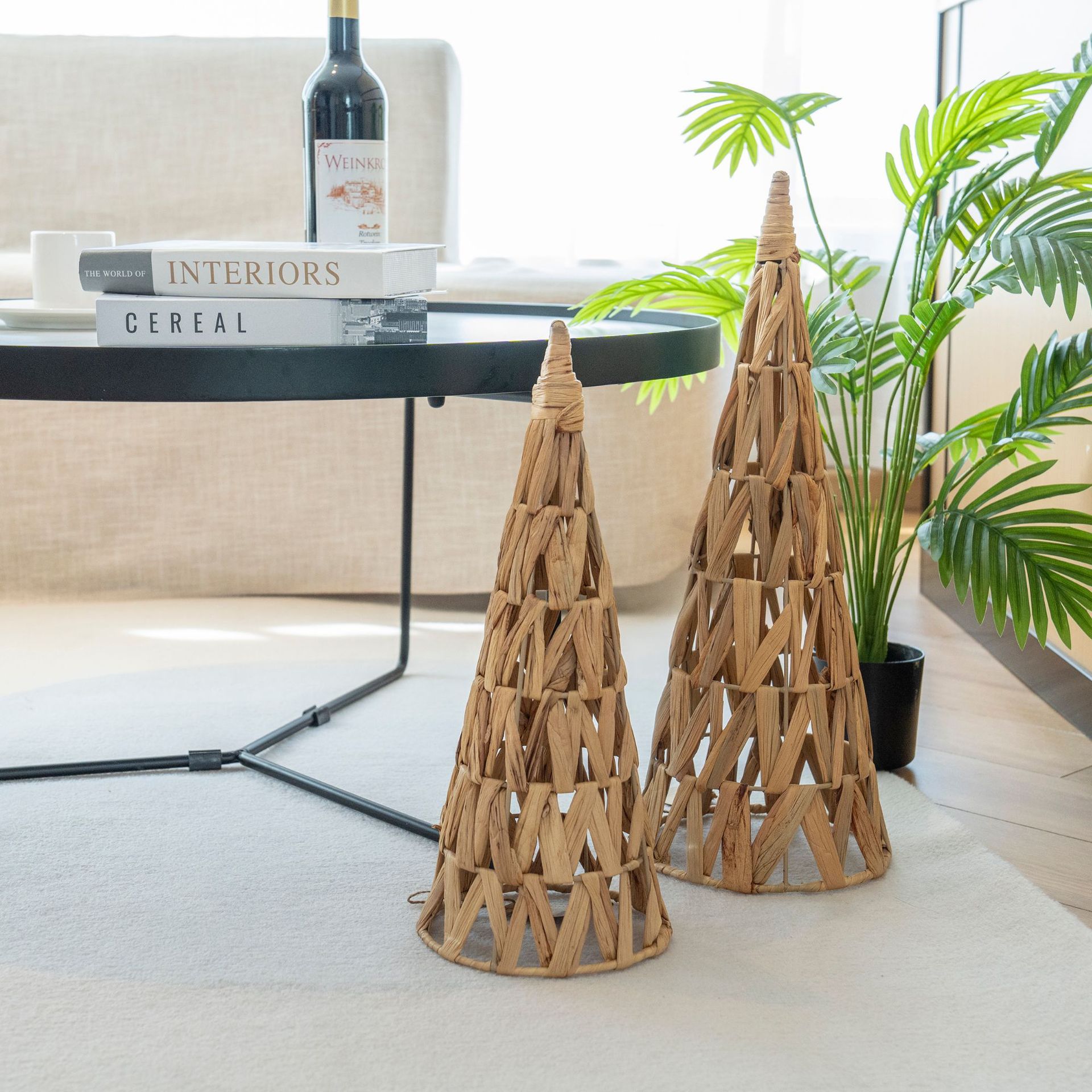 Mini árbol de Navidad base árbol de Navidad DIY material base calabaza grasa decoración artesanal decoración de atmósfera de Navidad doméstica