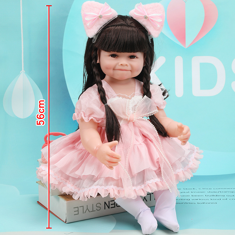 56 cm Rebirth Simulación de regalos de Barbie Baby Soft Girls Toy Set Muñecas para niños