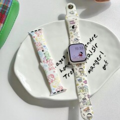 漫画プリントクレヨンしんちゃんシリコンバンドはapple appleアップル腕時計iwatch9世代87654を適用している