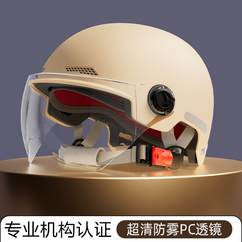 Cascos de automóviles eléctricos certificados profesionales para mujeres de verano con batería de protección solar para hombres de motocicleta casco de seguridad