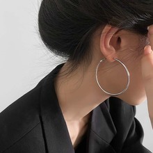 欧美大圈耳环女2026年新款潮圆圈耳圈简约个性冷淡风气质网红耳饰