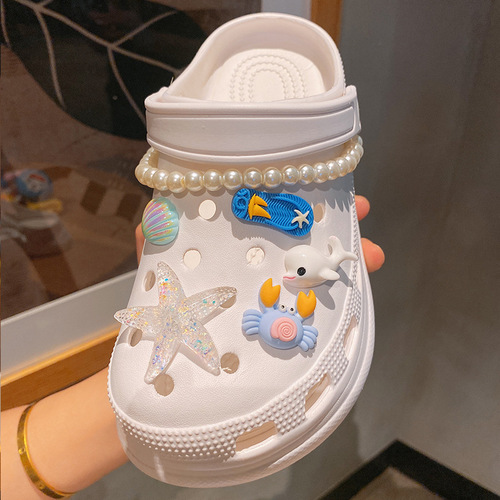 [Yiwu door-to-door delivery] Ouyang Nana's same style summer ins ocean world clogs, accessories, buckle shoes