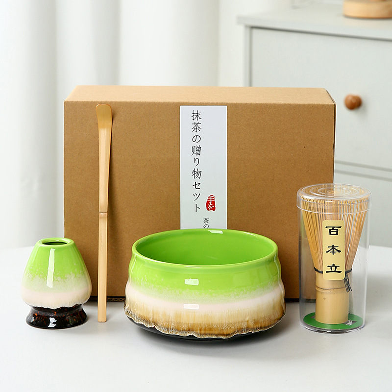 Matcha transfronterizo cepillo de té blanco Benli té leche herramienta de té cepillo de té té set práctica fábrica de embalaje de caja de regalo