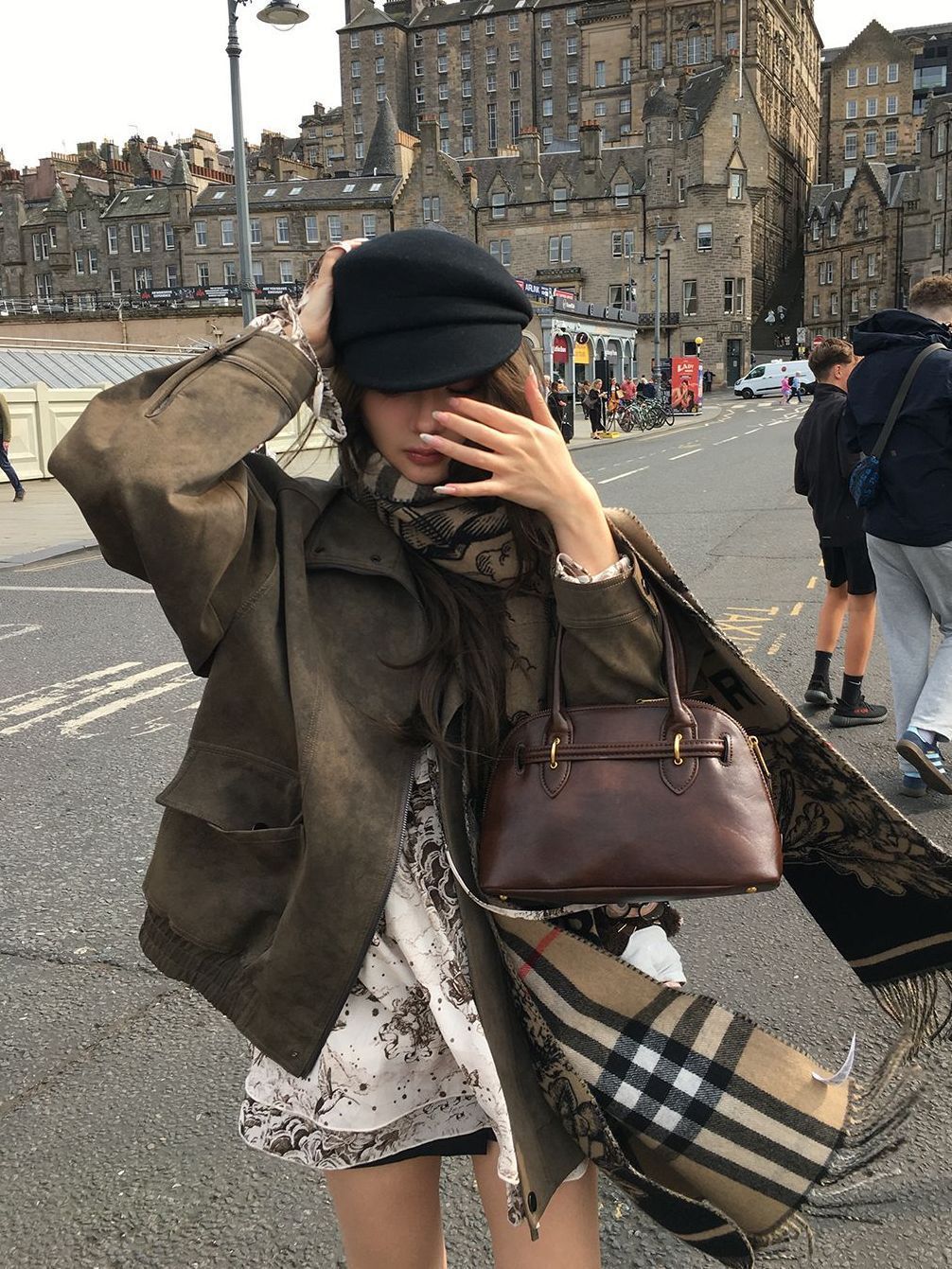 American Retro Imitation Suede Leather Jacket for Women Spring and Autum New Casual Small Motorcycle Leather Jacket