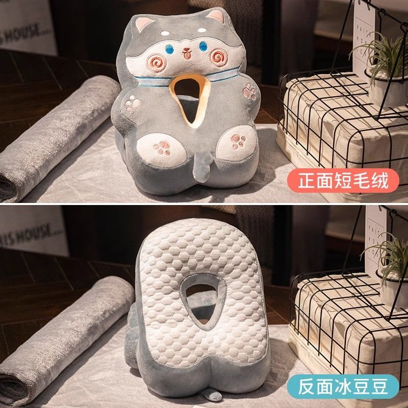 허스키 [낮잠베개 + 그레이 담요 1* 1.7m ]