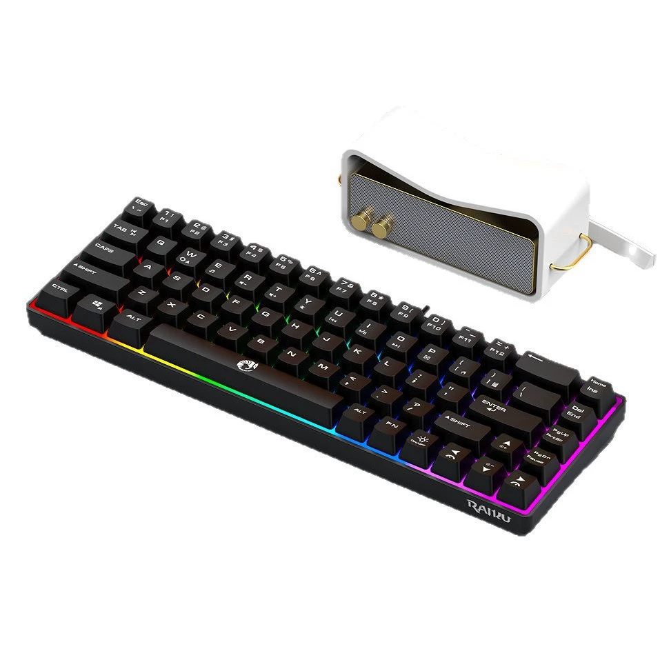 Leikui K68 двухцветная 68-клавишная игровая механическая клавиатура для соревнований и офиса, проводная, для ноутбука и киберспорта