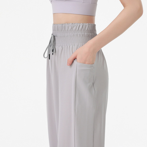 Spring and summer casual sports pants quick-drying women's running yoga loose dance clothes breathable fitness trousers
