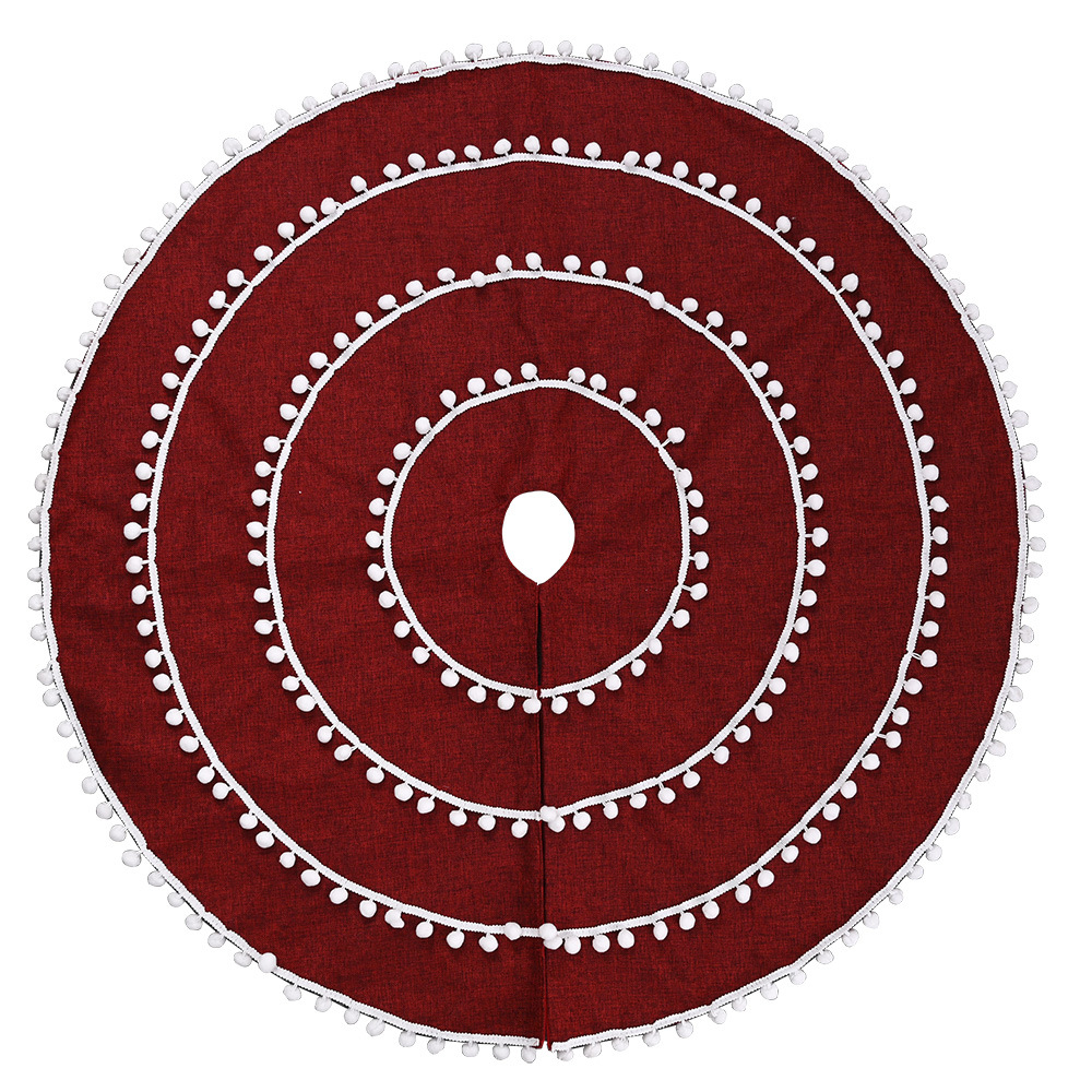 Christmas Howe Bei Christmas Decorations White Ball Ring Tree Dress Red Hair Ball Tree Dress Tree Bottom Dress Atmosphere Layout_voghion.com