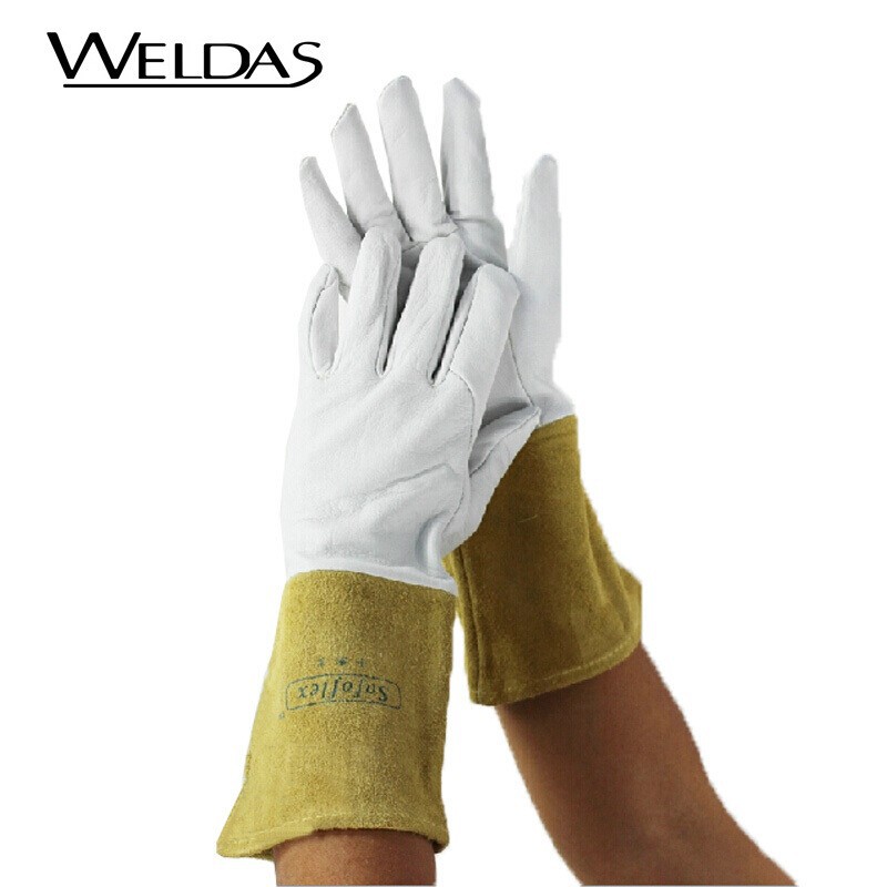 威特仕/WELDAS 10-1009手感宝长袖筒氩弧焊手套CE认证无缝食指
