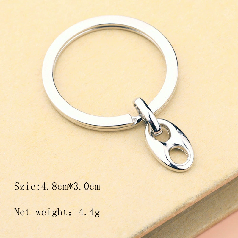 Металлическая цепочка-брелок для ключей, аксессуары, подвеска, кольцо, оптом