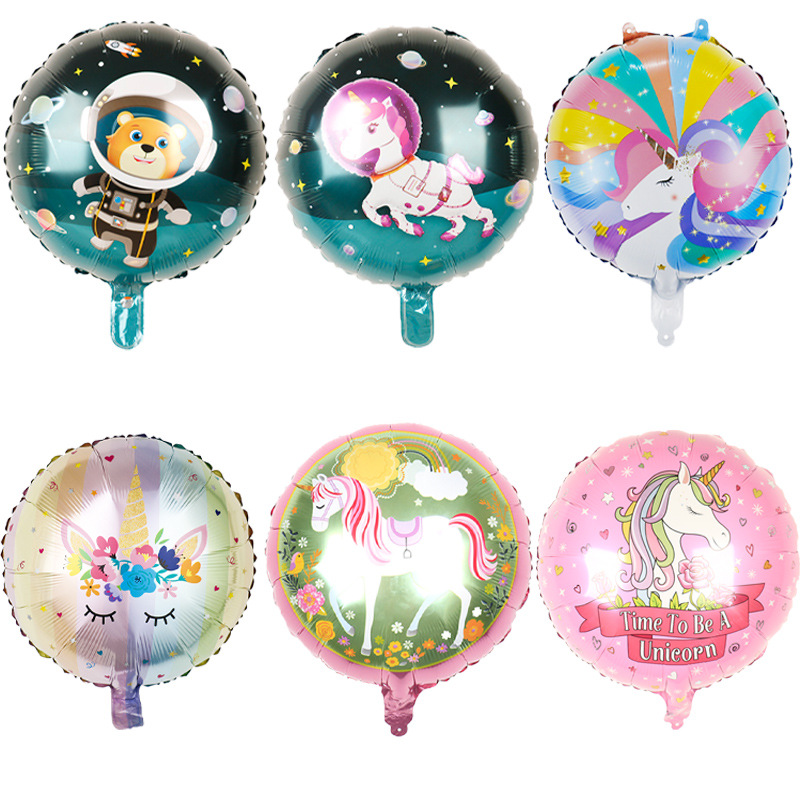 Birthday Unicorn Aluminum Film Party Balloons display picture 1