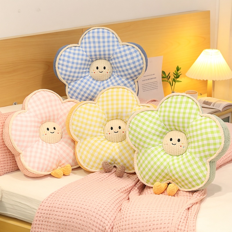 Cojín de Respaldo de Flores para Cama de Peluche, Algodón de Seda para Cama y Lectura