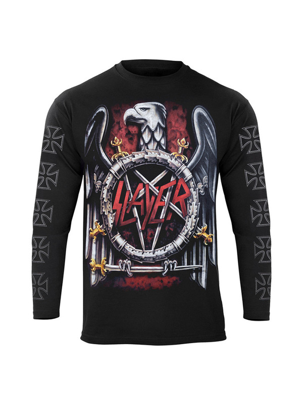 Autumn New Product Slayer Killer Band Metal Rock Eagle Dark American Bottoming Loose Long-Sleeved T-Shirt for Men
