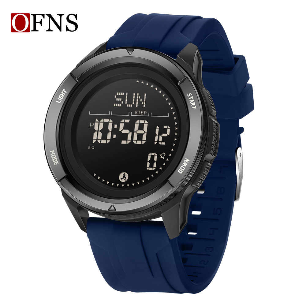 Sanda reloj multifuncional pedómetro impermeable estudiante brújula electrónica al aire libre metrónomo reloj de pulsera hombre