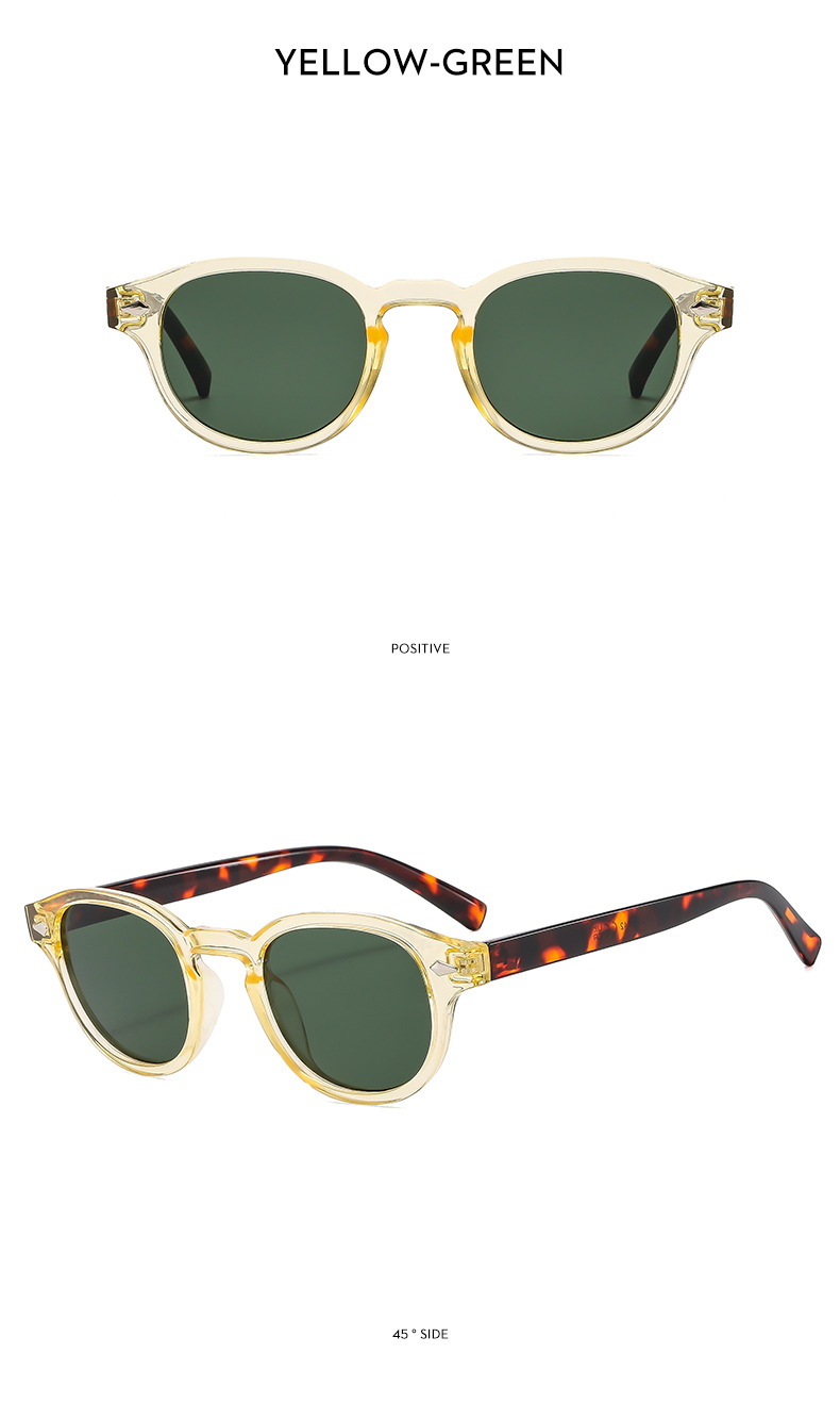 24g Weight Full Frame Glasses Structure Sunglasses Classification Ac, UV400 Protection Lens Material Round Frame Glasses Style Outdoor, Travel Occasion Solid Color Pattern Men's Gender IG Style, Streetwear Style Grey, Black Color IG Style Streetwear Solid Color Ac UV400 Protection Round Frame Full Frame Men's Sunglasses 14