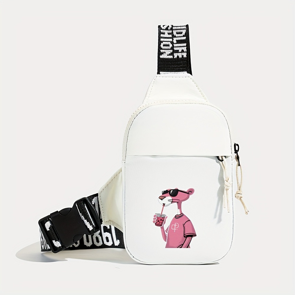 밀크티를 마시는 핑크 팬더 베이지