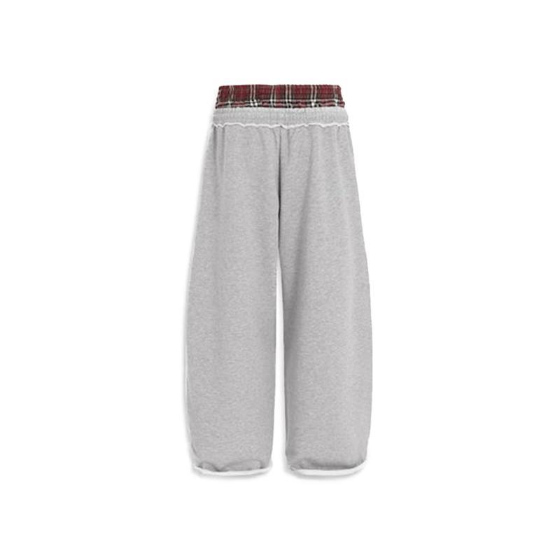2025 Europa, América, Estados Unidos, Estados Unidos, Estados Unidos, estilo retro, deportes, ocio, hombres y mujeres sueltos, cintura doble, pantalones falsos de dos piezas image 2