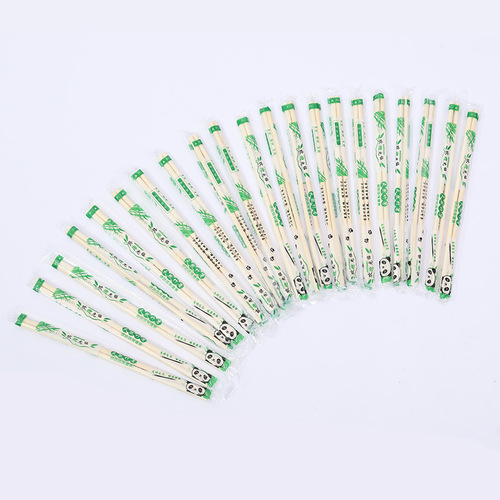 100 pairs of disposable chopsticks 4.5*19.5mm bamboo chopsticks individually packaged small round chopsticks for convenience use outside the store