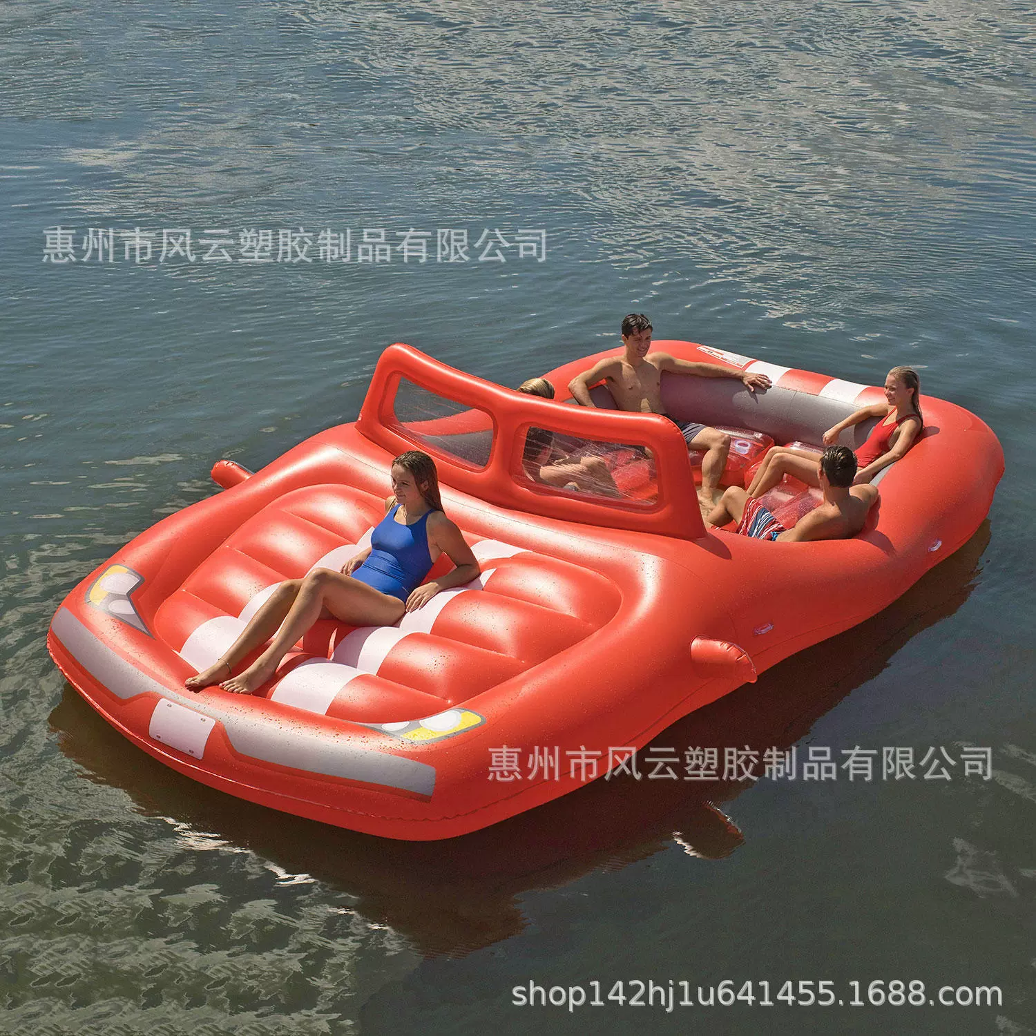 Трансграничные новые производители Надувные 6 человек остров открытый кемпинг Вечеринка надувной понтон роскошный прохладный Круизный ледяной бар