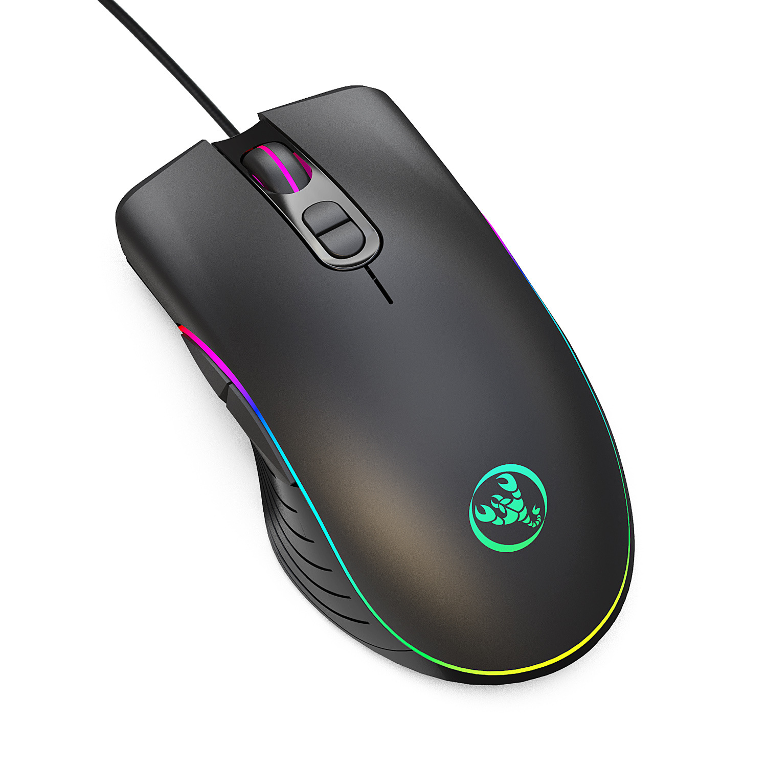 A867 Macro Programming Gaming Mouse RGB Backlight Wired 7-Key Matte Texture Multiple Lighting Modes_voghion.com