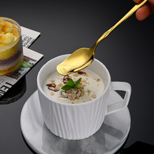 不锈钢餐具创意高颜值勺子叉子ins咖啡勺搅拌勺冰淇淋甜品勺批发