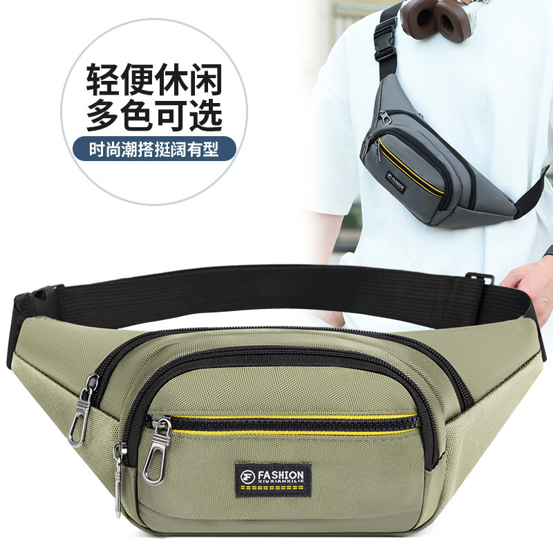 Nueva bolsa de bolsillo deportiva para correr, caja registradora de negocios de gran capacidad, bolso de mensajero de un solo hombro, bolso de pecho de moda de todos los partidos