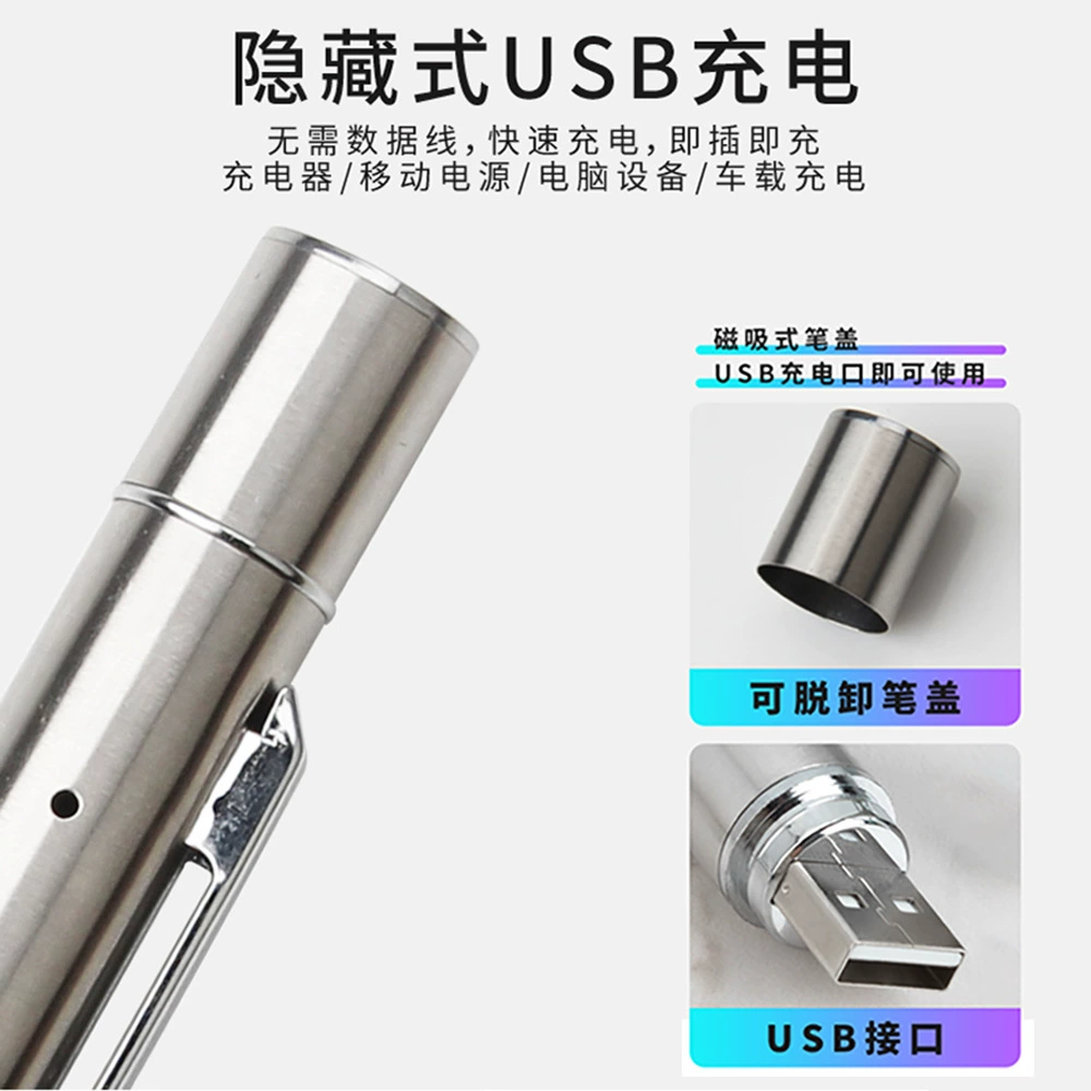 Забавная интерактивная USB-заряжаемая лазерная ручка для кошек, многошаблонный инфракрасный лазерный указатель