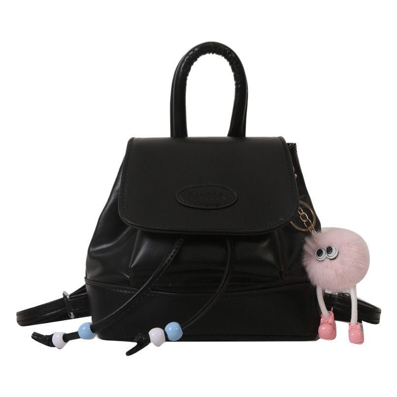 De cercanías de las mujeres con textura bolso 2023 estilo coreano otoño e invierno nuevo versátil retro mochila casual moda