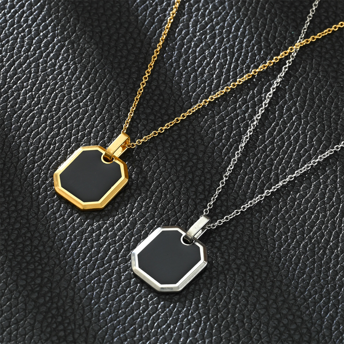 Pendant Necklace Classification 304 Stainless Steel Chain Material Retro Geometric 304 Stainless Steel Plating Men's Pendant Necklace Men Pendant Necklaces