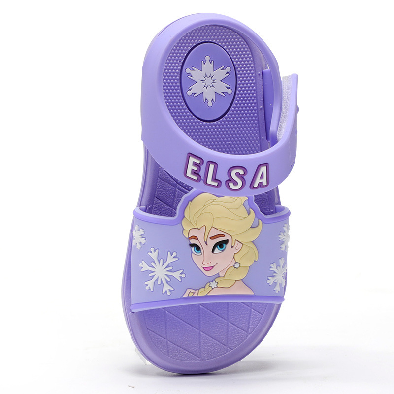 Disney Children's Slippers Summer Indoor Non-Slip Princess Sandals Soft-Soled Cartoon Boys' Home Outdoor Beach Shoes
