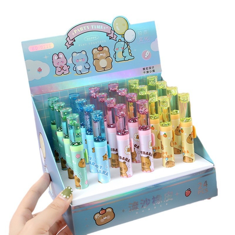 Sand flotante borracha carpibala empuje y tira para limpiar menos residuos de papelería para estudiantes de alta cara