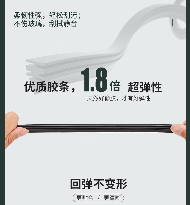 Suitable for Leapmotor B10 wipers, original factory silent rubber strips for 25/26 models, Leapmotor B10 frameless wiper blades