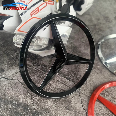 Car logo Car Logo Three-Star Star Hood - bright-black-engine-logo-7cm