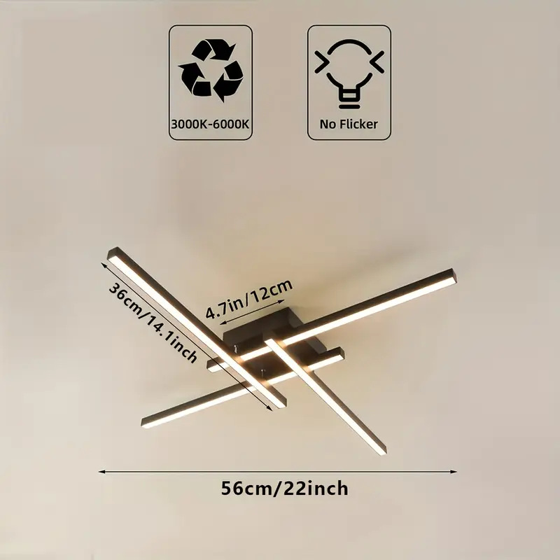 Transfronterizo Amazonas sala de estar lámpara de techo dormitorio lámpara de pasillo LED luz de atmósfera moderna simple lámpara Zhongshan al por mayor image 31